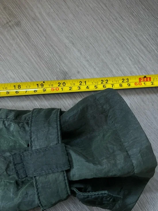 Olive Green Trench Coat Belted Lightweight Minimalist The Row Style Chic Paris - Picture 7 of 8